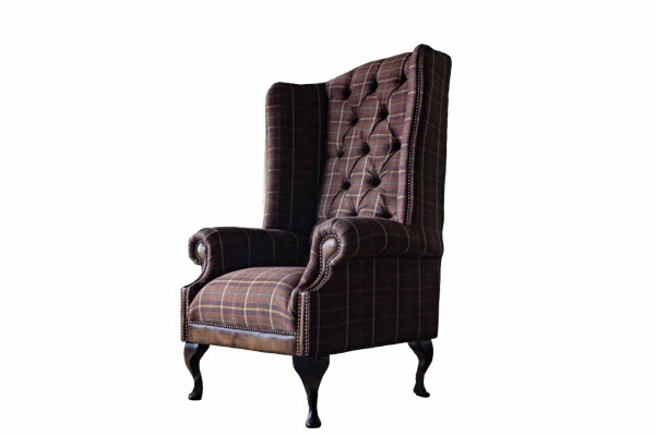 Chesterfield Design Sofa Armchair Couch Upholstery Wing Chair 1 Seater new