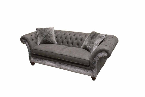 Chesterfield Sofa 3 Seater Upholstery Couch Classic Fabric Couches Textile