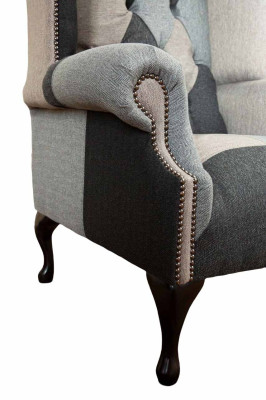 Wing Chair Chesterfield Sofa Couch Upholstery 1 Seater Armchair Sofas Textile