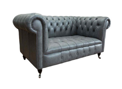 Chesterfield Sofa Couch Upholstery Sofas Classic r 2 Seater Seat Leather