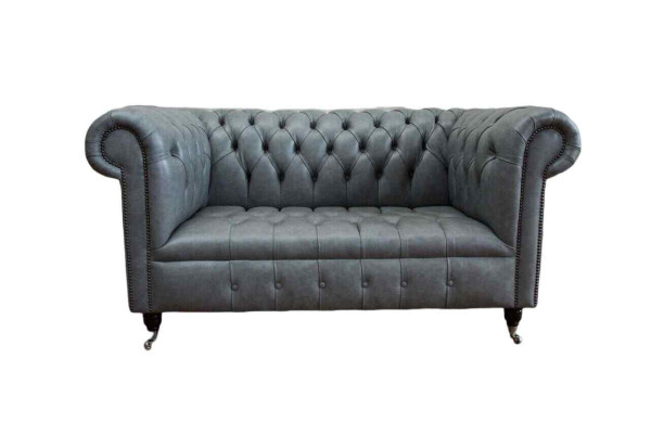 Chesterfield Sofa Couch Upholstery Sofas Classic r 2 Seater Seat Leather