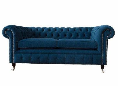 Sofa 3 Seater Couch Chesterfield Upholstery Seat Fabric Textile Design new