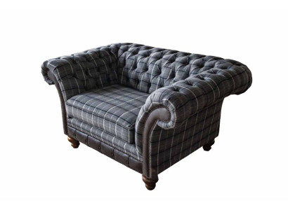 Chesterfield Armchair Couch 1 Seater Sofa Textile Fabric Couches Upholstery new