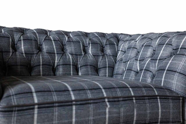 Chesterfield Armchair Couch 1 Seater Sofa Textile Fabric Couches Upholstery new