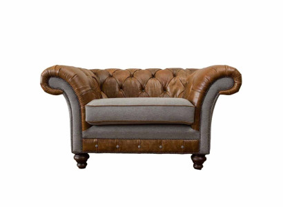 Design Chesterfield Armchair 1 Seater Couch Luxury Classic Textile Sofas