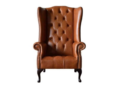 Armchair Wing Chair Chesterfield Luxury Seater Living room Brown new