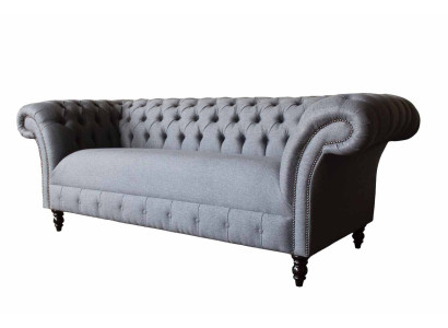 Chesterfield Sofa 3 Seater Couch Upholstery Luxury Textile Couches Sofas
