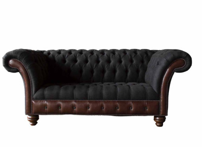 Sofa 2 Seater Couch Upholstery Sofa Fabric Chesterfield Couches Gray new