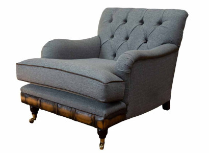 Armchair Wing Chair Seater Fabric Luxury Living room Classic Chesterfield