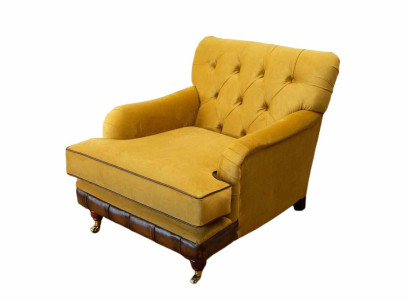 Armchair 1 Seater Sofas Fabric Living room Textile Luxury Furniture Single Seater Chesterfield