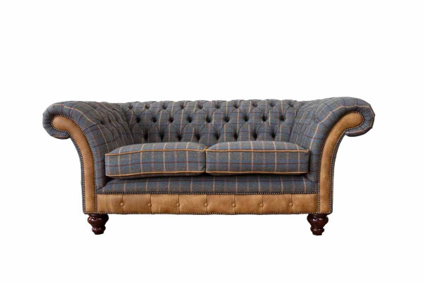 Chesterfield Sofa 2 Seat Design Couch Three Seater Luxury Furniture Style Textile Sofas
