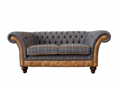 Chesterfield Sofa 2 Seat Design Couch Three Seater Luxury Furniture Style Textile Sofas