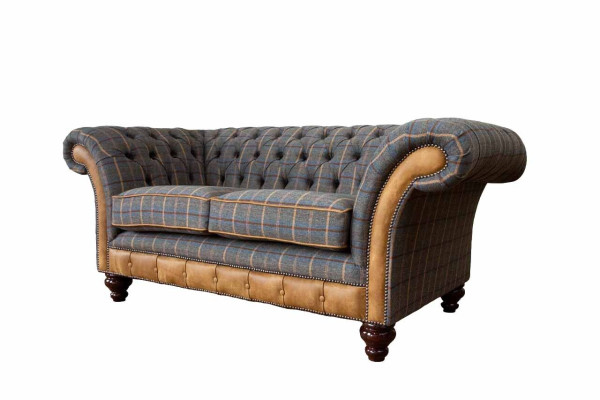 Chesterfield Sofa 2 Seat Design Couch Three Seater Luxury Furniture Style Textile Sofas