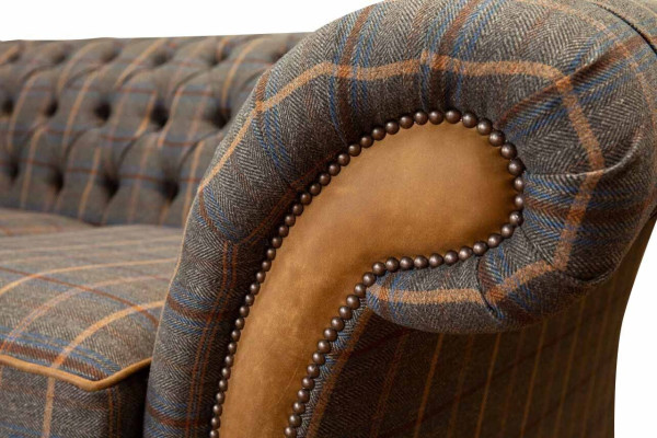 Chesterfield Sofa 2 Seat Design Couch Three Seater Luxury Furniture Style Textile Sofas