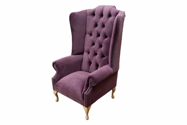 Wing Chair Designer Textile 1 Seater Couches Upholstery Chesterfield Seat