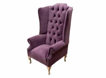 Wing Chair Designer Textile 1 Seater Couches Upholstery Chesterfield Seat