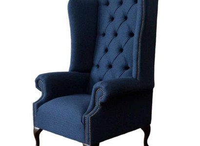 Chesterfield Wing Chair Relax Armchair Chair Upholstery Fabric Textile 1 Seat
