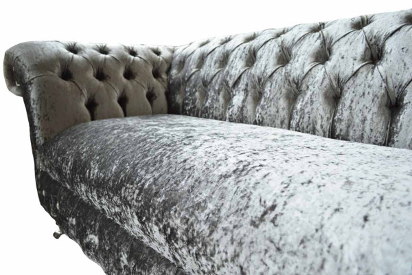 Chesterfield Design Sofa Couch 2 Seater Upholstery Gray Sofas Couches new