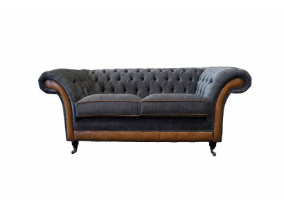 Chesterfield Luxury 2 Seater Couch Upholstery Sofa Two-seater Leather Couches
