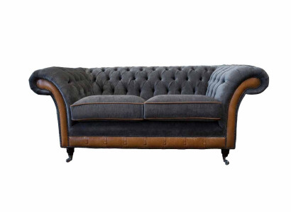 Chesterfield Luxury 2 Seater Couch Upholstery Sofa Two-seater Leather Couches