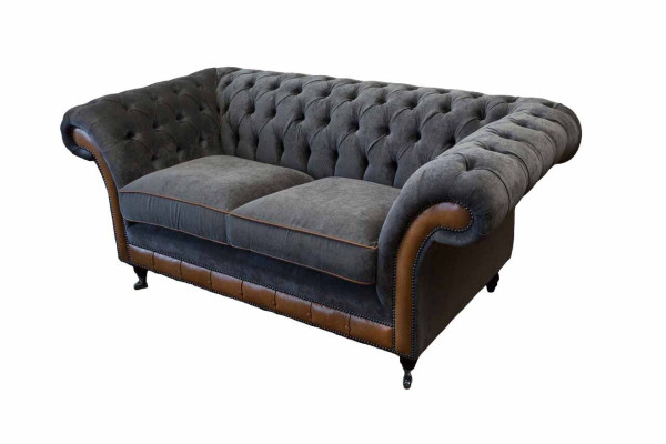 Chesterfield Luxury 2 Seater Couch Upholstery Sofa Two-seater Leather Couches