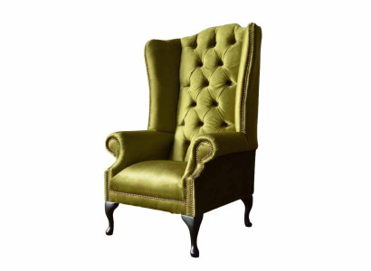 Wing Chair Chesterfield Sofa Couch Upholstery 1 Seater Armchair Textile new
