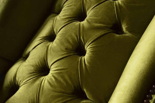 Wing Chair Chesterfield Sofa Couch Upholstery 1 Seater Armchair Textile new