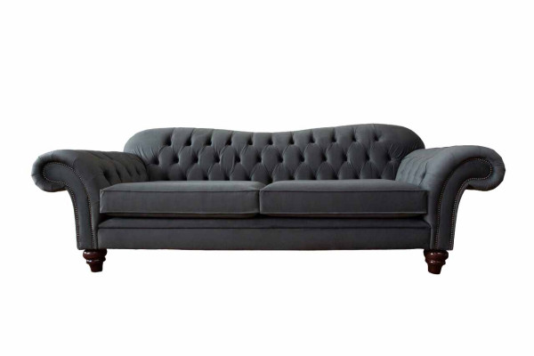 Chesterfield 3 Seater Textile Design Sofa Couch Upholstery Couches Luxury
