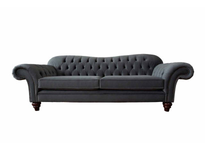 Chesterfield 3 Seater Textile Design Sofa Couch Upholstery Couches Luxury