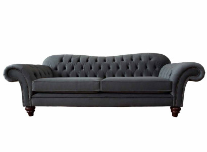 Chesterfield 3 Seater Textile Design Sofa Couch Upholstery Couches Luxury