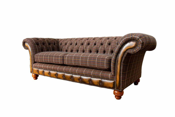 Chesterfield 3 Seater Couch Upholstery Textile Couches Living room Sofa new