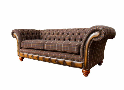 Chesterfield 3 Seater Couch Upholstery Textile Couches Living room Sofa new