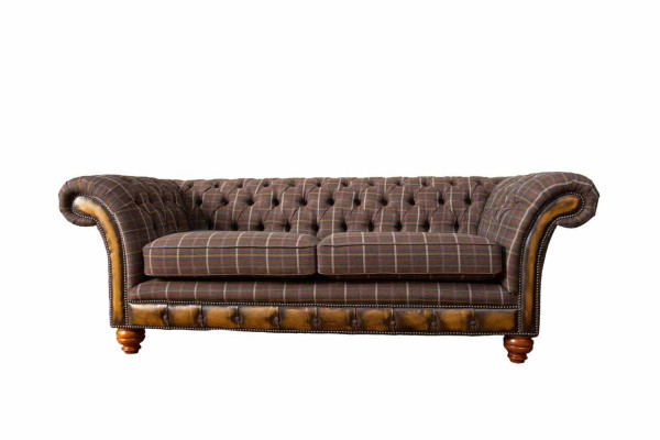 Chesterfield 3 Seater Couch Upholstery Textile Couches Living room Sofa new