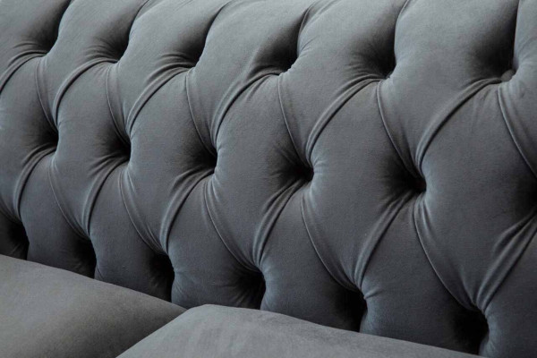 Chesterfield Sofa 2 Seater Upholstery Designer Couches Sofas Gray new