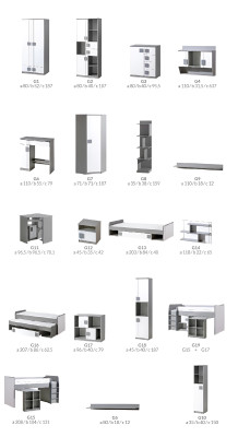 Chest of drawers Wardrobe Highboard Sideboard Living room Designer Youth Room Chests of drawers