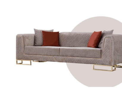 Three-seater couch upholstery luxury furniture furnishings xxl sofa 240cm velvet