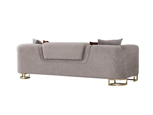 Sofa Furniture Living room Set Velvet Textile Couch Sofa set 3+3+1 Table 4pcs