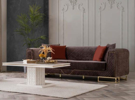 Taupe Couch Three Seater Mud Couches Sofa Upholstery 3 Seat Furniture new