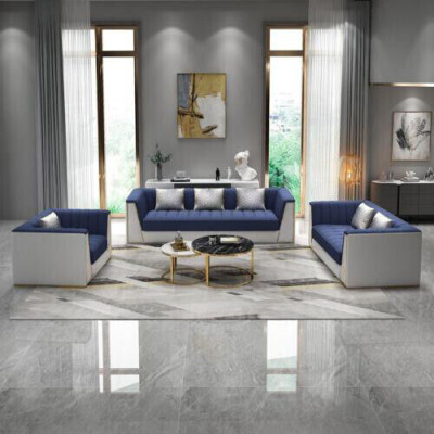 Sofa set gray couch textile Medusa fabric sofa couches sofa furniture 3 pieces