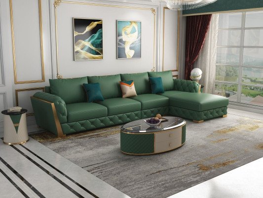 Corner sofa L-shape Suite Design Modern Sofas Couch Living landscape Leather sofa Sofa