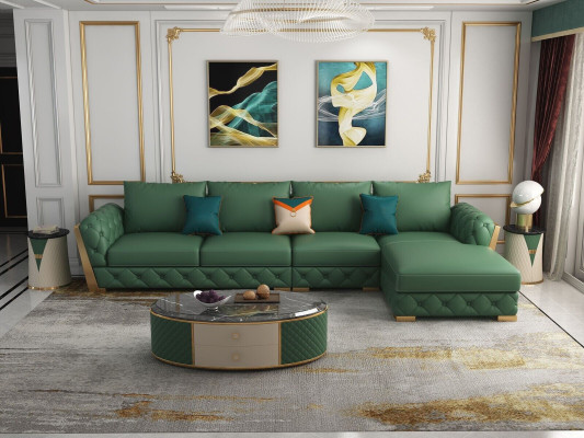 Corner sofa L-shape Suite Design Modern Sofas Couch Living landscape Leather sofa Sofa