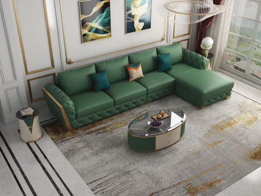 Corner sofa L-shape Suite Design Modern Sofas Couch Living landscape Leather sofa Sofa