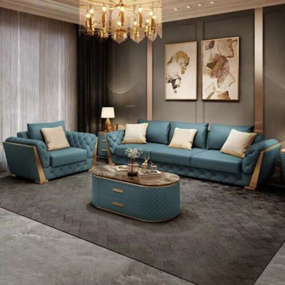 Sofa 3 Seater Living landscape Sofas Couch Upholstery Suite Fabric Modern Leather