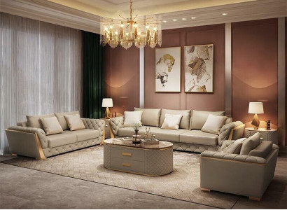 Leather Sofa Couch Upholstery Suite 321 Seater Complete set seat cushion sets