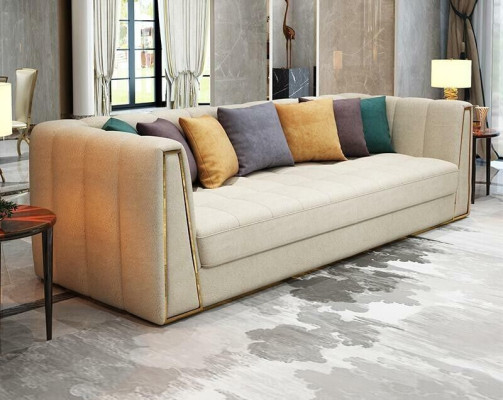 Three seater living landscape modern sofa 3 seater leather sofa designer