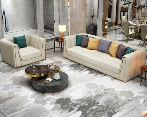 Three seater living landscape modern sofa 3 seater leather sofa designer