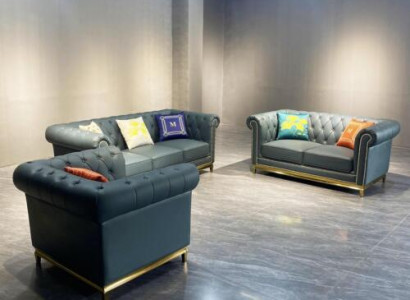 Chesterfield Living room Couch Sofa Set Luxury Suite 3+2+1 Group new