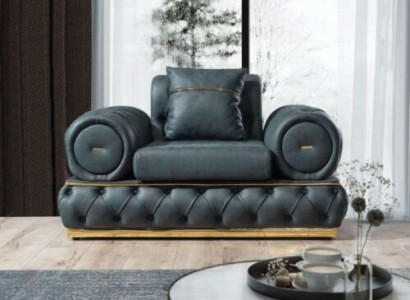 Armchair Chesterfield Seat Baroque Rococo Classic Furniture Living room Upholstery new