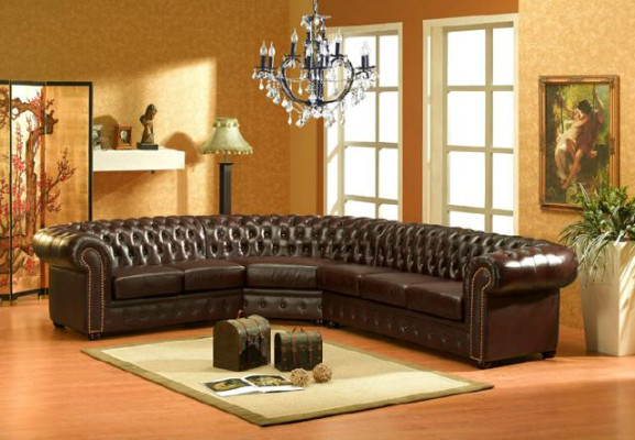 Classic Chesterfield Corner sofa Upholstery Corner Leather Sofa Sofa Seat Corner Suite