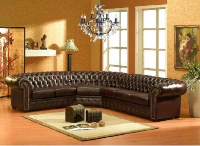 Classic Chesterfield Corner sofa Upholstery Corner Leather Sofa Sofa Seat Corner Suite